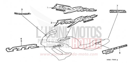 MARQUE (V/W/X/Y) VTR1000FW de 1998